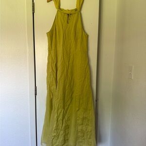 Soft Surroundings Chartreuse Sleeveless Dress
